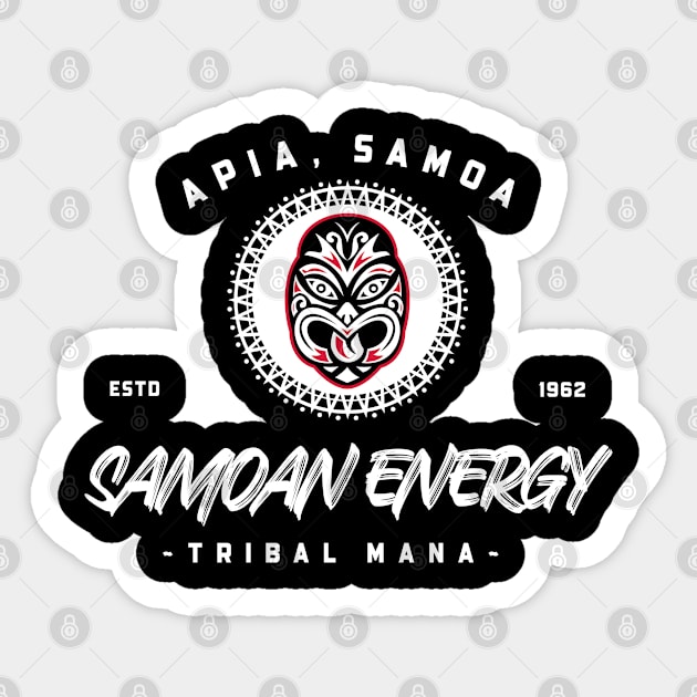 Samoan Energy Tribal Sticker by J_Joseph_Designs